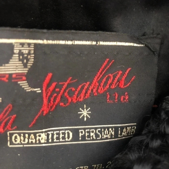 Voula Mitsakou Greek Vintage Genuine Persian Lamb Cropped Opera Jacket - Picture 8 of 9